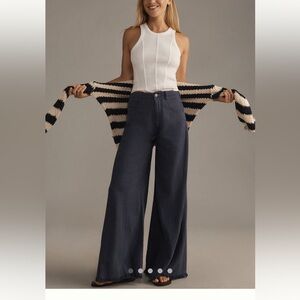 Anthropologie NWT Sz 29 Soft linen fringe hem Pilcro pants; sold out @anthro